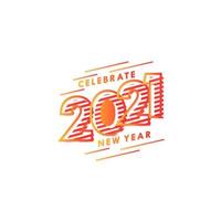 Happy New Years 2021 Celebration Vector Template Design Illustration