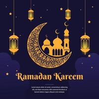 ramadan kareem greeting background template vector