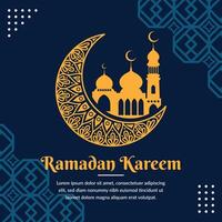 ramadan kareem greeting background template vector