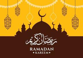 ramadan kareem greeting background template vector