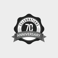 70 Th Anniversary Celebrations Vector Template Design Illustration