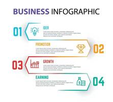 business infographic element template, step process template vector