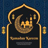 ramadan kareem greeting background template vector