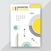 abstract memphis cover design vector