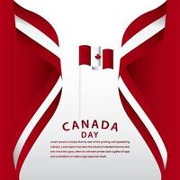 feliz día de canadá celebración vector plantilla diseño ilustración