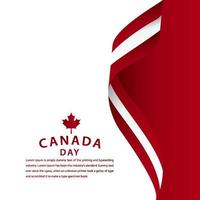 feliz día de canadá celebración vector plantilla diseño ilustración