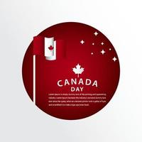 feliz día de canadá celebración vector plantilla diseño ilustración