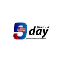 D-day Celebration Landing and Battle of Normandy Vector Template Design Illustration