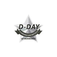 D-day Celebration Landing and Battle of Normandy Vector Template Design Illustration