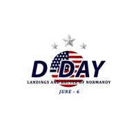 D-day Celebration Landing and Battle of Normandy Vector Template Design Illustration