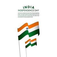 feliz día de la independencia de la india celebración vector plantilla diseño ilustración