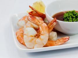 Shrimp and dipping sauce photo
