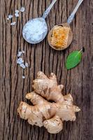 Ginger, honey, and salt photo