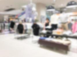 Abstract defocused shopping mall interior photo