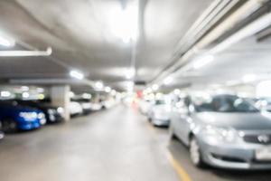 Defocused garage background photo