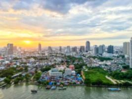 Fondo de la ciudad de bangkok desenfocado abstracto