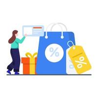 Shopping Discount Offers Concept vector