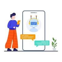 Online Chat Conversation Concept vector