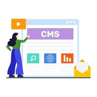 Content Management System Concept vector