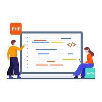 concepto web y programación vector