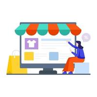 concepto de sitio web de compras en línea vector