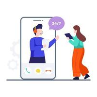 Online Customer Support Concept vector