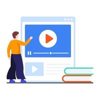 Online Video Tutorials Concept vector