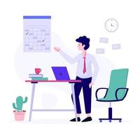 Task Management and Scheduling Concept vector