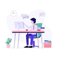 Male Office Worker Concept vector