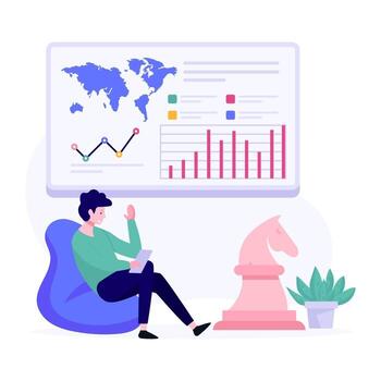 Data Assembling Manager Concept vector