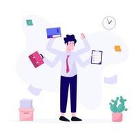 Multitasking Project Manager Concept vector