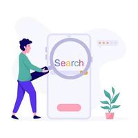 Search Engine App Concept vector