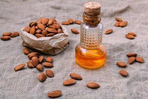 Almonds and almond oil photo