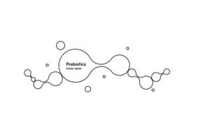 Biotechnology. Symbol molecule. Vector logo template. Abstract molecule vector template. Nanotechnology development.