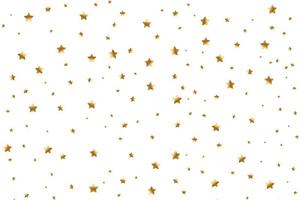 Set of golden falling stars. Cloud of golden stars isolated. Meteoroid, comet, asteroid, stars vector