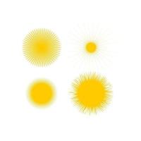 icono de sol plano. pictograma de sol. símbolo de verano vectorial de moda para el diseño de sitios web, botones web, aplicaciones móviles. vector