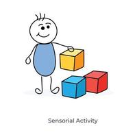 Cartoon Sensorial Activity vector