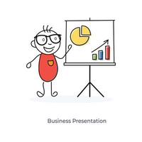 Cartoon Businessman Presentation vector