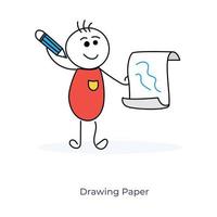 Cartoon Boy with Drawing Paper vector