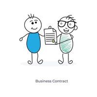 Cartoon Business Partners vector