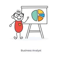 Cartoon Business Analyst vector