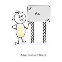 Advertising by Cartoon Character vector