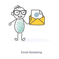 Email Marketing Cartoon Character vector