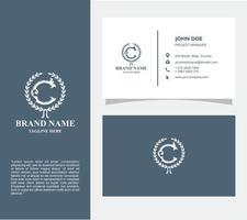 Business Card with Logo C Vector, Eps 10 vector