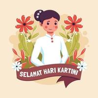 diseño de selamat hari kartini vector