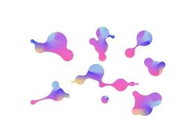 Template of fluid organic shapes. Abstract liquid gradient shapes. Set of abstract modern graphic elements vector