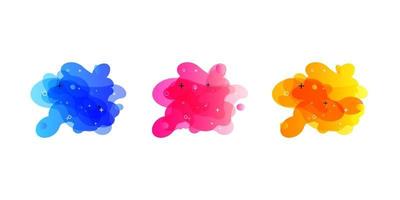 Gradient geometric banners with flowing liquid shapes. Dynamic Fluid design for logo, flyers or presentation. Abstract vector background