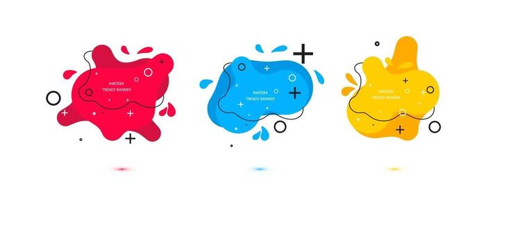 Modern set of abstract banners. Template ready for use in web or print design. Vector bright template banners.