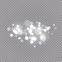 Glowing light effect with many glitter particles isolated. Vector starry cloud with dust. Magic christmas decoration