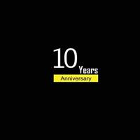 10 Years Anniversary Vector Template Design Illustration